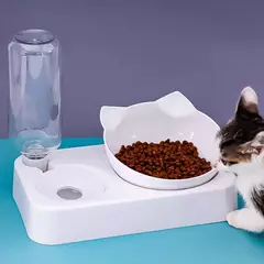 Pet Bowl 15 Graus Tilt para Proteger a Vértebra Cervical Dog Food Bowl Automático Beber Alimentador Pet Alimentação Suprimentos