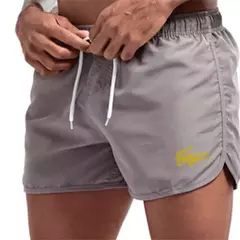 Calção de banho com cordão masculino, roupa de banho, shorts de banho, shorts respiráveis, surfe de verão, calções de praia, calças esportivas - loja online