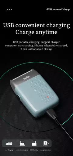 Fang Braun barbeador elétrico para homens, aparador de barba portátil aparador de cabelo, máquina de barbear recarregável original M1900 na internet