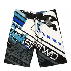 Imagem do Calções de natação masculinos na moda de bain homme bermuda água praia shorts calças de secagem rápida havaiano praia férias wear