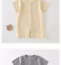 Bebê manga curta macacão verão recém-nascido malha respirável ar condicionado terno meninos meninas infantil fino pijamas rastejando ternos - comprar online