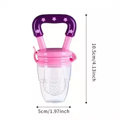 Baby Fruit Food Silicone Bite Bag, Moedor de Suplemento Alimentar, Anti-asfixia, Tampa contra poeira, Limpar sem ângulo morto - loja online