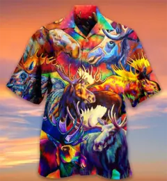 Flamingo desenho animado 3D dos homens camisa havaiana, roupas de praia extragrandes, manga curta, moda, verão, venda quente - comprar online