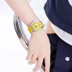 Naviforce relógio de pulso feminino simples, pulseira de silicone impermeável, novo design, moda, para senhoras, 2024 - loja online