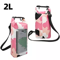 Saco seco impermeável para trekking, deriva, rafting, surf, caiaque, sacos de esportes ao ar livre, equipamento de acampamento, tela sensível ao toque, XA394Q, 2L - comprar online