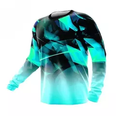 Camisa de manga longa dos homens passeio ao ar livre, proteção UV, cenário natural, alta qualidade ir pesca camisa, top Oneck - comprar online