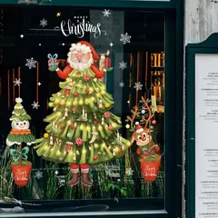 Santa and Snowman Christmas Window Adesivos, Decalques De Parede, Ano Novo, Home Decor, Feliz Natal Decorações, Presentes de Natal, 2022 - comprar online