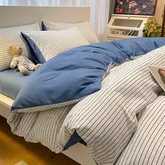 Microfibra Duvet Cover Set, escovado tecido de algodão lavado, manta Quilt, lençol, cama Set, Duplo, Rainha, Rei, 3 pcs, 4pcs - comprar online