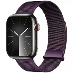 Correia para Apple Watch Band, Pulseira Milanese, Cinto de Metal, 45mm, 44mm, 42mm, Ultra 49mm, 38mm, 40mm, 41mm, iWatch Series 9, 8, 7, 6, 5, 3, SE