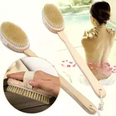 Escova Corporal De Chuveiro De Cabo Longo Destacável De Madeira, Massagem De Banho, Esfoliante De Corpo Traseiro, Lavagem Do Banheiro, Ferramentas De Banho, 1Pc - comprar online