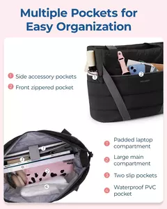 BAGSMART-Sacolas de ginástica esportiva para mulheres, bolsa de ombro de deslocamento, bolsa de bagagem de grande capacidade, lazer simples na internet
