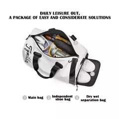 Tymilla-Bolsa crossbody simples para roupas de golfe, grande capacidade, PU impermeável, área de sapato independente, esportes ao ar livre, novo, 2024 na internet