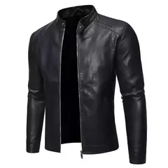 Jaqueta de couro falso masculina, casacos de couro PU masculino, outwear preto, 5XL, novo na internet