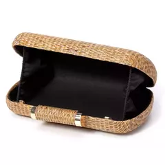 Bolsa de embreagem para mulheres, Bolsa de Raffia para senhoras, Bolsa de noite, Crochet Crossbody Bags, Ombro de praia, Verão, Saco de mão tecido luxuoso - loja online