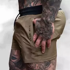 Imagem do Calça de treino respirável masculina, calção de ginástica, moletom fino, esportes de maratona, moda verão 2024