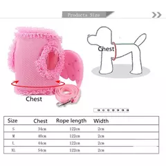 Guia para coleira de cachorro e gato, pequeno, pérola, fofo, asas de anjo, princesa, pet, cachorros, correias ajustáveis - Wolf Magazine