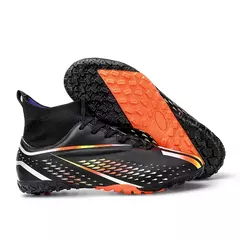 Botas masculinas de futebol longas, sapatos de futebol ao ar livre, grampos internos, futsal confortável, confortável antiderrapante, FG, TF, fósforo para meninos - comprar online