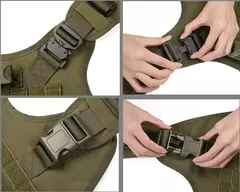Imagem do Conjunto de arnês e coleira para cães grandes, pastor alemão malinois, treinamento, colete de caminhada, conjunto de coleira e arnês para cães de todas as raças