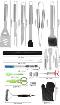 Conjunto de forno de aço inoxidável, ferramenta combinada para churrasco ao ar livre, conjunto de armazenamento, saco de pano portátil, ferramenta de cozimento - Wolf Magazine