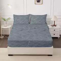 Imagem do Capa de cama para quarto, 3 peças, conjunto de lençóis estampados (um lençol e duas fronhas) Una Sábana Y Dos Fundas De Almohada
