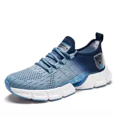 Tênis de corrida leve macio casual masculino, tênis esportivo ao ar livre, antiderrapante para caminhada, resistente ao desgaste, tênis de corrida na internet