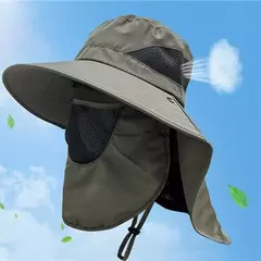 Proteção UV Sun Hats para homens e mulheres, Outdoor Hunting Cap Pesca, Caminhadas, Camping Visor, Bucket Hat, Neck Flap Fisherman Hat, Verão - Wolf Magazine