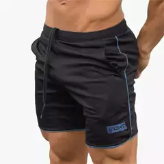 Calções de malha respirável para homens, calções masculinos de treino de ginástica, roupa esportiva de secagem rápida, calça curta basculante, verão