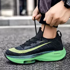 Unisex Lace Up Round Toe Sneakers, amortecimento tênis para mulheres e homens, corrida de instrutor, tênis respirável para casal, moda - Wolf Magazine