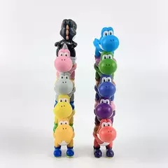 10 pçs jogo super marios bros boneca ornamentos crianças figuras de ação brinquedos yoshi dos desenhos animados decorar ornamento modelo presentes aniversário - comprar online