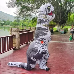 Adulto crianças trajes de dinossauro inflável terno vestido anime festa cosplay carnaval purim traje de halloween para homem mulher - loja online