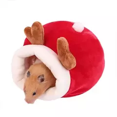 Gaiola para hamster, cama macia e quente para animais de estimação, rede para ratos, porco, esquilo, casa de inverno, ninho de veludo, cama quente para dormir, itens pequenos para animais de estimação - loja online