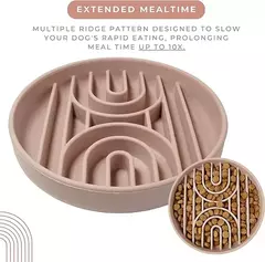 Suprimentos para animais de estimação tigela de comida lenta gato anti-queda tigela de comida antiderrapante filhote de cachorro anti-asfixia brinquedo de silicone placa de comida