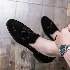 Mocassim preto masculino, mocassim de pedal único, sapato de vestido de negócios marrom, vestido de noiva italiano, tamanho 38-48, novo - Wolf Magazine