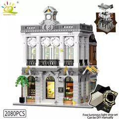 Huiqibao brinquedos moc cidade canto café arquitetura estilo vista de rua micro blocos de construção para crianças tijolos de construção - Wolf Magazine