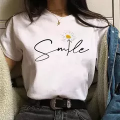 Maycaur-t-shirt de manga curta com estampa em margarida para mulheres, harajuku, anos 90, streetwear, engraçado, bonito, verão