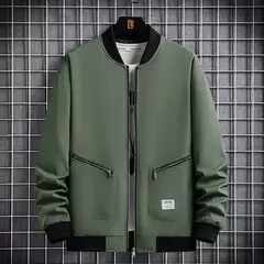 Casaco bombardeiro masculino com zíper, casaco plus size, 7XL 8XL e 9XL, casaco para outono e inverno - comprar online