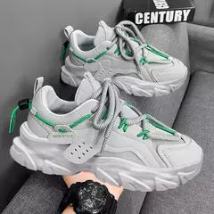 Sapato masculino respirável sola grossa tênis casuais ao ar livre correndo quatro estações novo tênis masculino solas macias conforto tênis masculino - comprar online