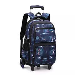 Mochila escolar com rodas para crianças, Mochila de rolamento para menino, Mochila escolar com rodas, Mochila de bagagem de mão, 6 rodas - Wolf Magazine