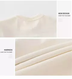 Uma peça macacão de algodão puro para o bebê, manga curta, elegante, masculino e feminino, verão - loja online