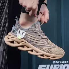 Tênis de corrida confortáveis para homens, tênis macios, calçados esportivos, tênis, caminhada, plus size 48, aumento - Wolf Magazine