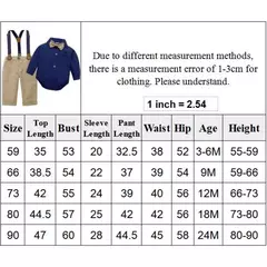 Conjuntos formais de roupas de casamento para bebê, bodysuit Suspender Suit Traje de festa de aniversário infantil, Toddler Kid, 3, 6, 12, 18, 24M - comprar online