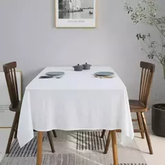 Toalha de mesa monocromática, 100% algodão, toalhas retangulares, monocromática, cor pura, chuveiro de bebê, cozinha, festa, decoração do casamento