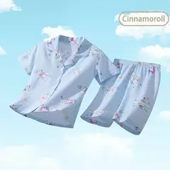Conjunto de Pijamas Anime infantil, Roupa das Meninas, Roupa Confortável, Homewear das Meninas, Minha Melody, Sanrio, Pochacco, Cinnamoroll, Kuromi