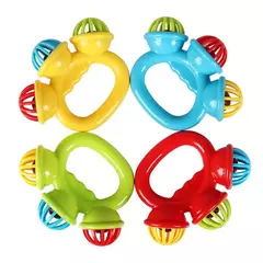 Bebê recém-nascido chocalho bola brinquedos, segurando a mão Bell, brinquedos sensoriais, materiais de segurança para crianças, 0-24 meses, 4pcs na internet