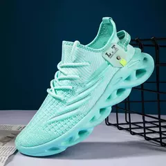 Tênis de corrida casual masculino, tênis de corrida, tênis de malha respirável, calçados esportivos leves que absorvem choques, branco, preto, ao ar livre na internet