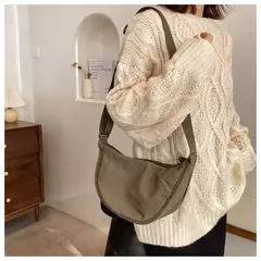 Bolsa Crossbody de Nylon Hobos para Mulheres, Bolsas de Ombro Casual Designer, Bolsa de Grande Capacidade Lady Travel Shopper, Bolsas Femininas, 2024