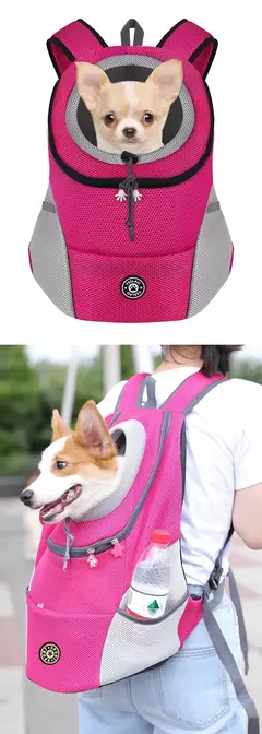 Bolsa portátil de ombro duplo para animais de estimação, bolsa para viagem respirável para cães, bolsa para transportar cães ao ar livre, suprimentos para transportar animais de estimação na internet