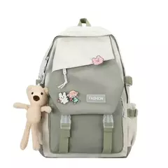 Mochila de nylon impermeável multifuncional, mochila escolar para meninos e meninas, grande capacidade, saco de livro - Wolf Magazine