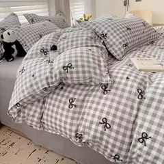 Imagem do Conjunto de cama para meninas, capa de edredão, folha plana, fronha, sem enchimento, roupa de cama, macia, gêmea, completa, queen size, 3, 4pcs