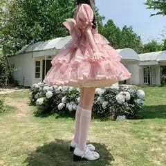 Anágua com babados multi-camadas para mulheres, saia bolha fofa, saia crinolina, sem aro, sem desossada Lolita Puffy Mini Skirt na internet